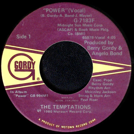 The Temptations - Power / Power (Instrumental) side A