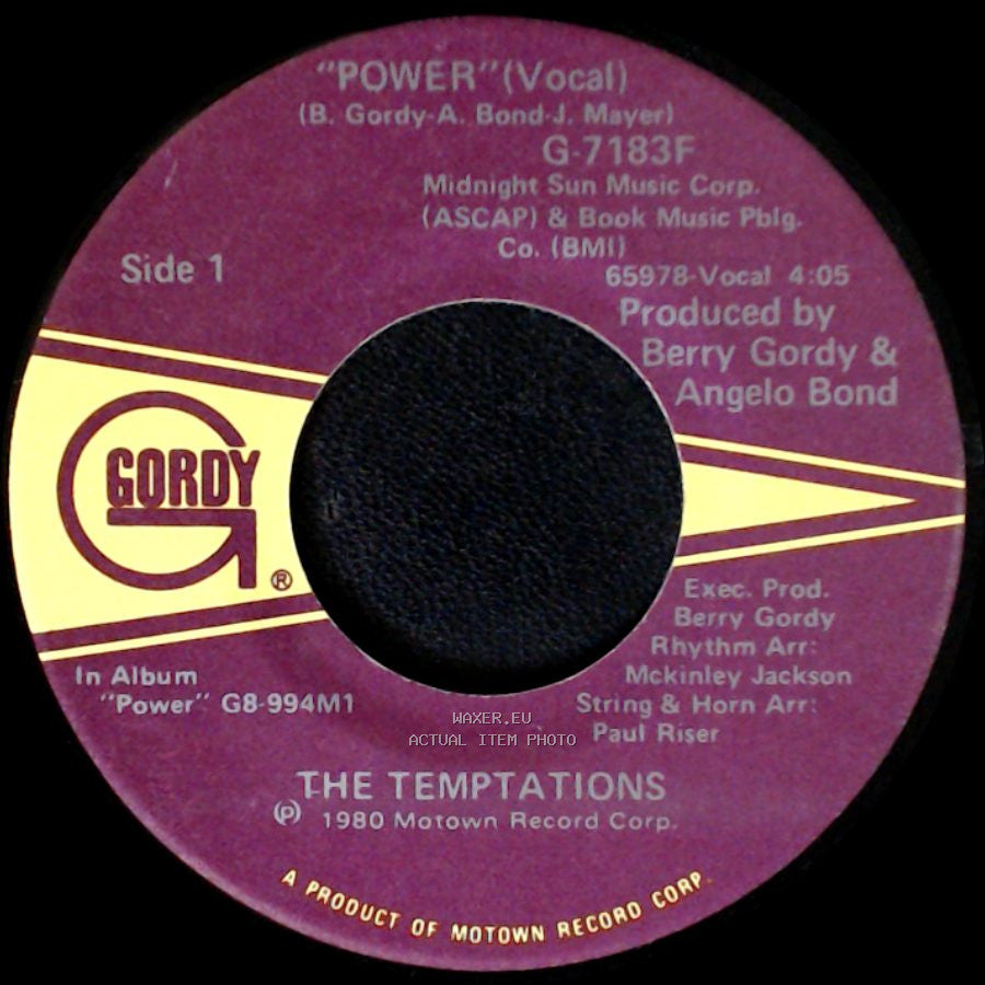 The Temptations - Power / Power (Instrumental) side A