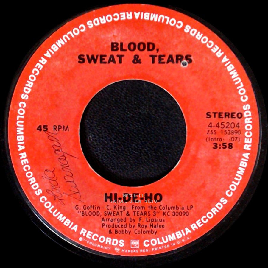 Blood, Sweat & Tears - Hi-De-Ho / The Battle side A