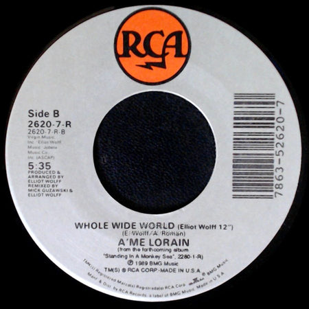 A’Me Lorain - Follow My Heartbeat / Whole Wide World side B