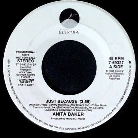 Anita Baker - Just Because / Just Because side B
