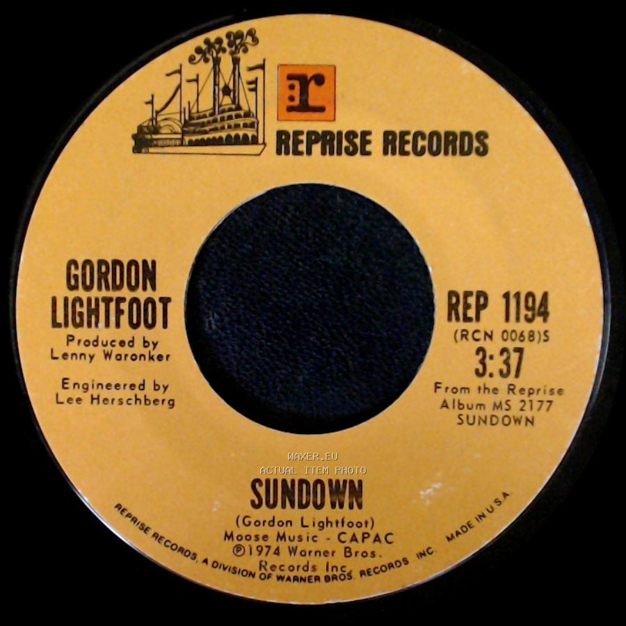 Gordon Lightfoot - Too Late For Prayin’ / Sundown side B