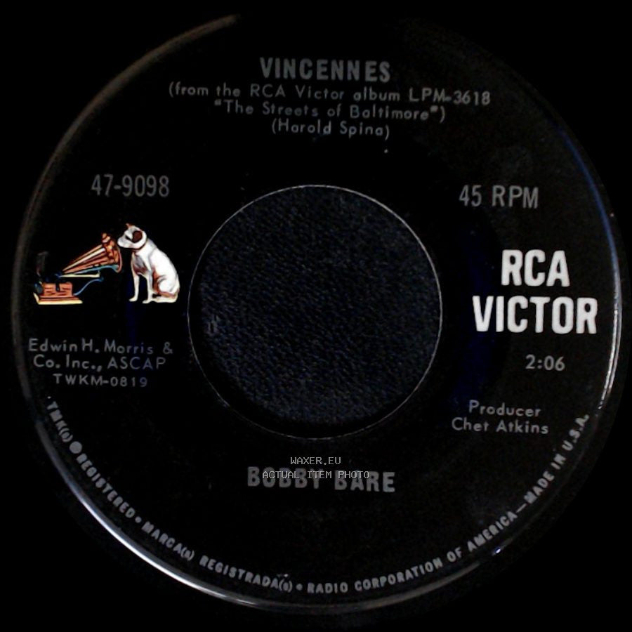 Bobby Bare - Charleston Railroad Tavern / Vincennes side B