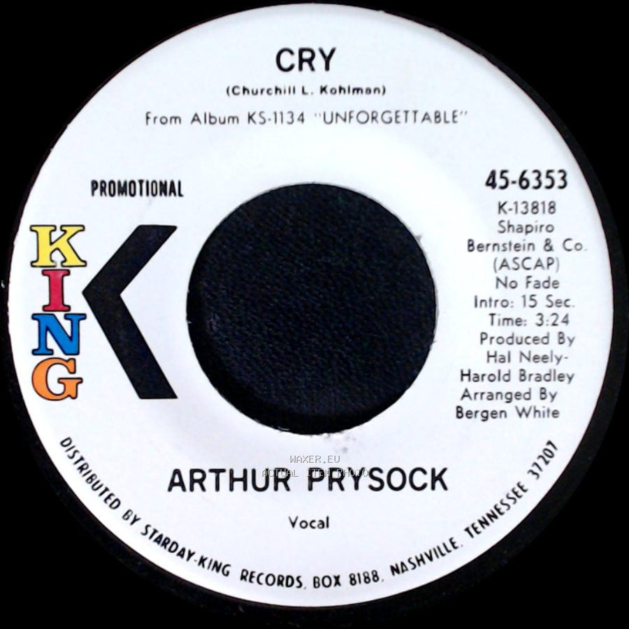 Arthur Prysock - Cry / Unforgettable side A