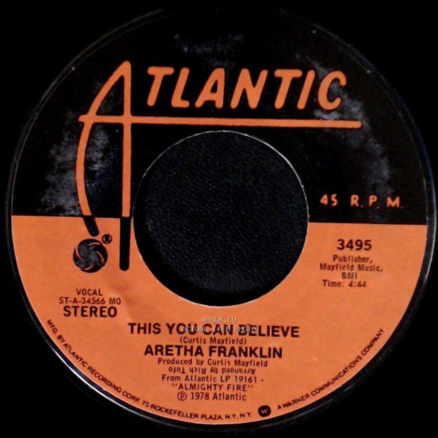 Aretha Franklin - More Than Just A Joy / This You Can Believe side B