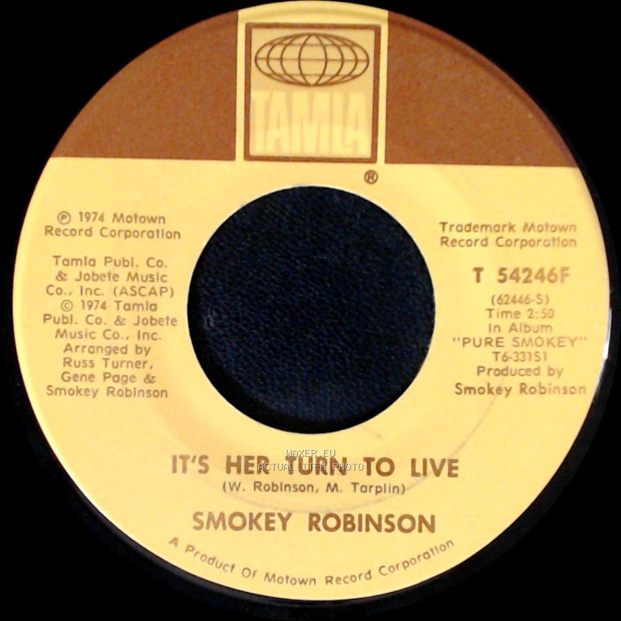 Smokey Robinson - Just My Soul Responding / It's Her Turn To Live side B
