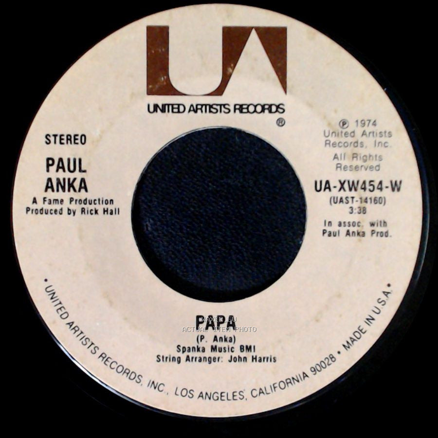 Paul Anka - Papa / (You're) Having My Baby side A