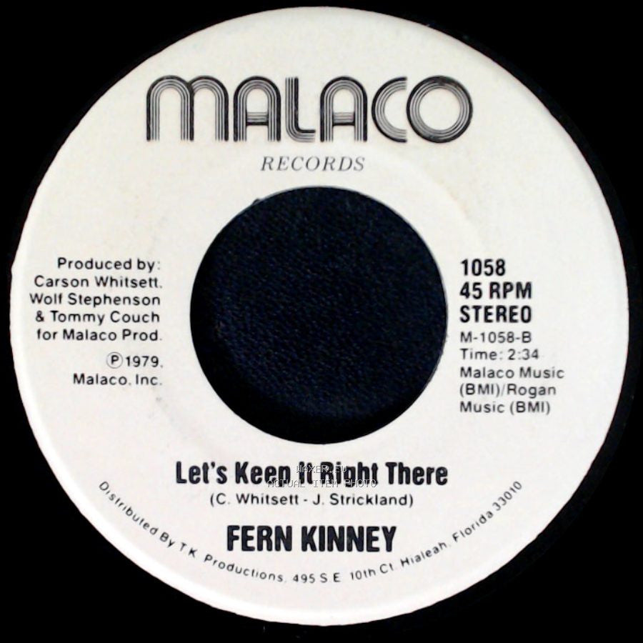 Fern Kinney - Groove Me / Let's Keep It Right There side B