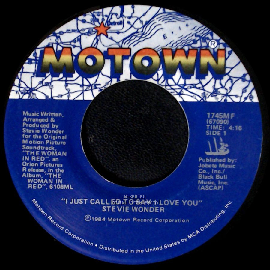 Stevie Wonder - I Just Called To Say I Love You / I Just Called To Say I Love You (Instrumental) side A