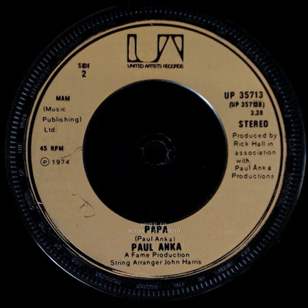 Paul Anka - You're Having My Baby / Papa side B