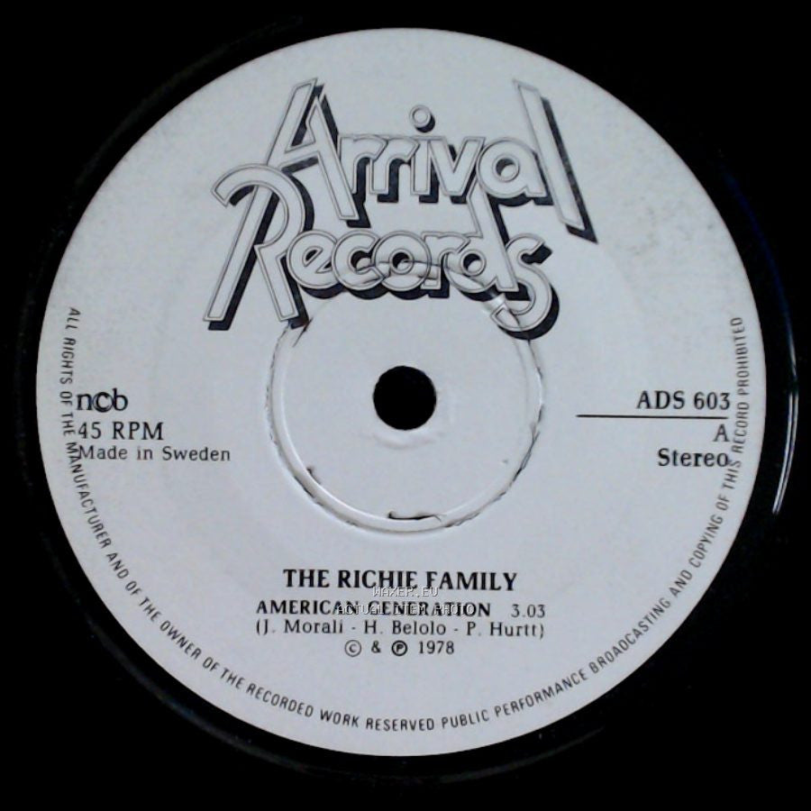 The Richie Family - American Generation / Music Man side A