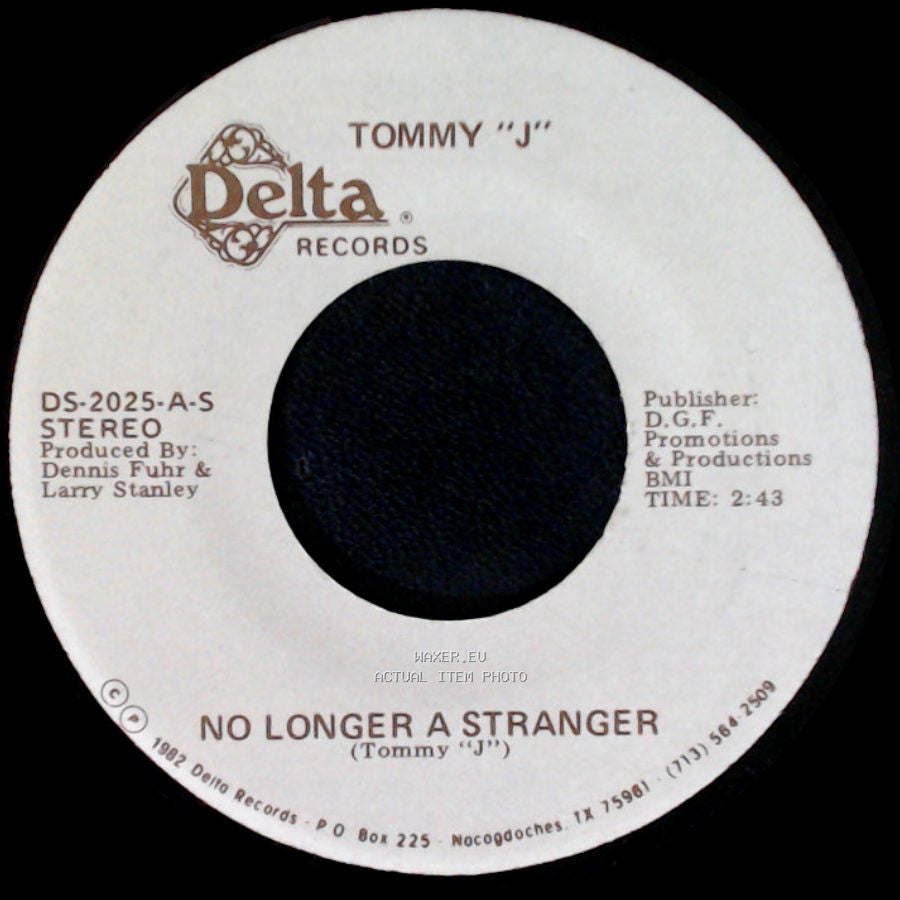 Tommy "J" - No Longer A Stranger / No Longer A Stranger side B