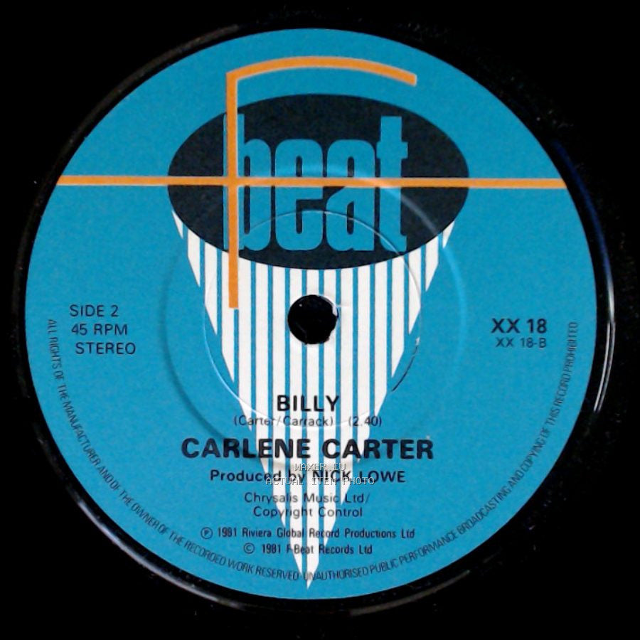 Carlene Carter & Paul Carrack / Carlene Carter - Oh How Happy / Billy side B
