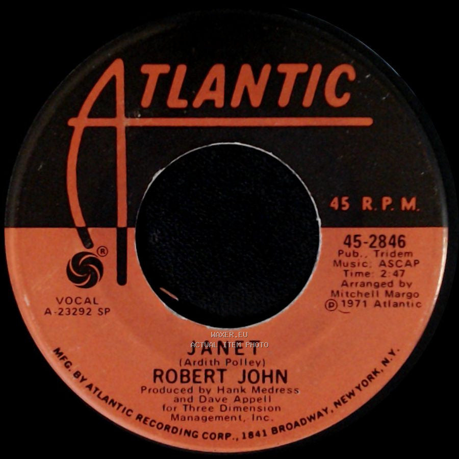Robert John - The Lion Sleeps Tonight / Janet side B