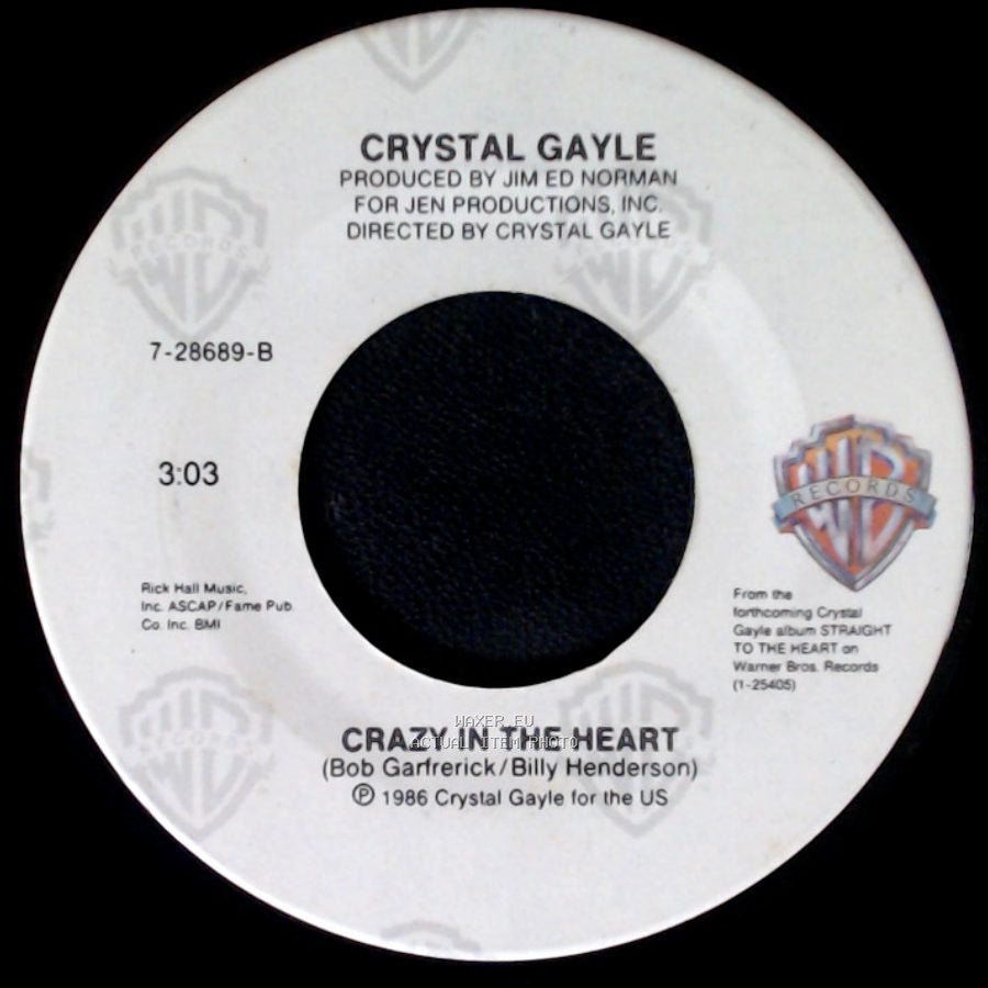 Crystal Gayle - Cry / Crazy In The Heart side B
