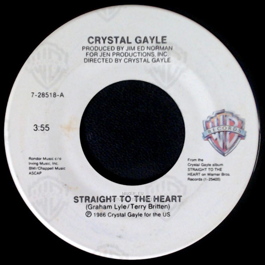 Crystal Gayle - Straight To The Heart / Do I Have To Say Goodbye side A