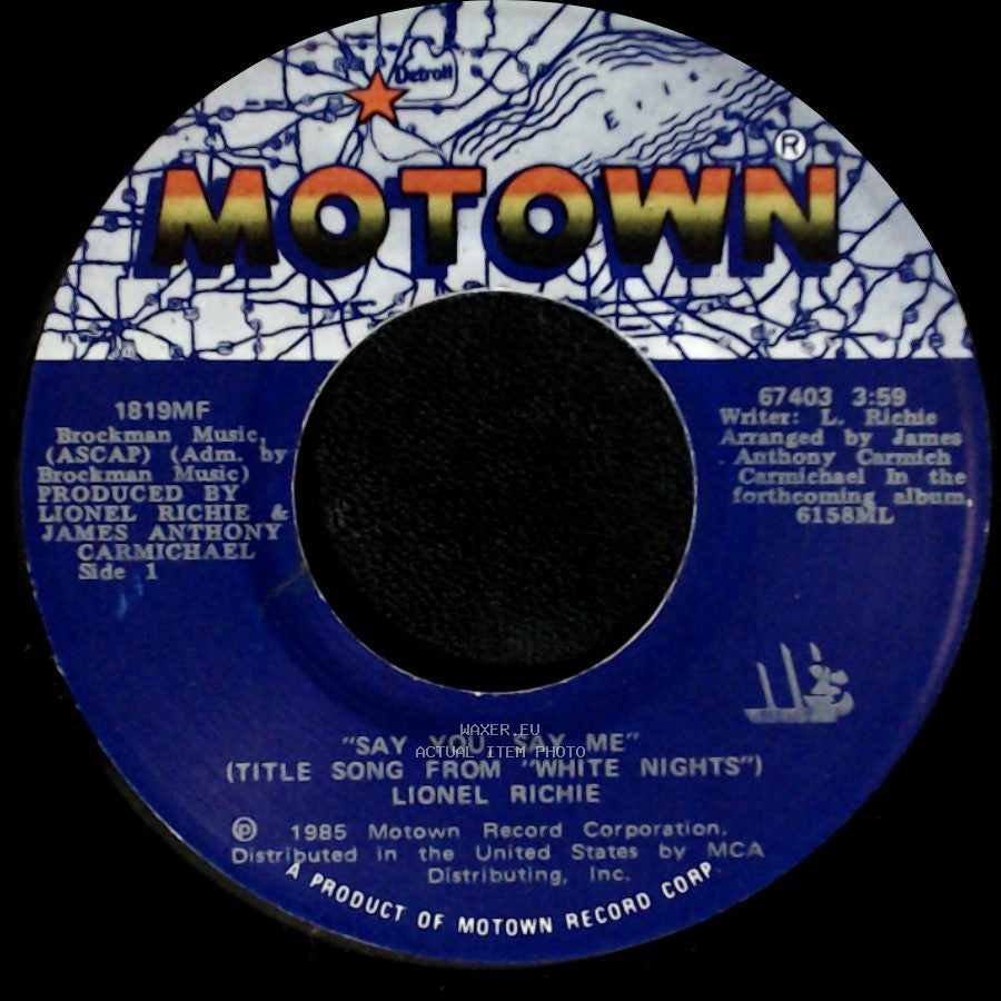 Lionel Richie - Say You, Say Me / Can't Slow Down side A