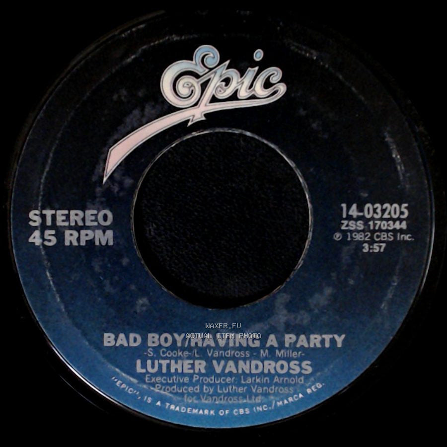 Luther Vandross - Bad Boy/Having A Party / Once You Know How side A