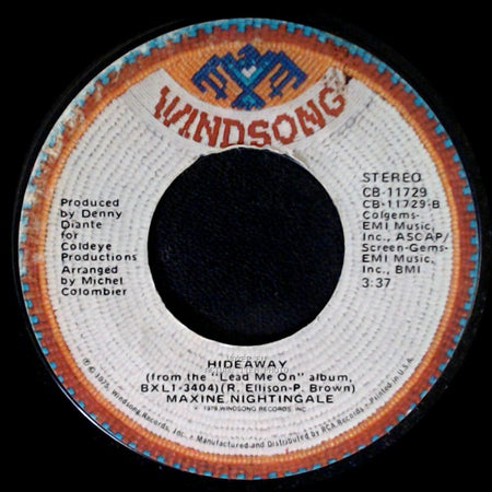 Maxine Nightingale - Hideaway / (Bringing Out) The Girl In Me side A