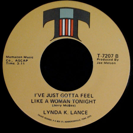 Lynda K. Lance - You, You, You / I've Just Gotta Feel Like A Woman Tonight side B