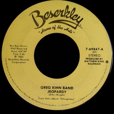 Greg Kihn Band - Jeopardy / Fascination side A