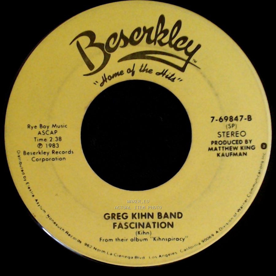 Greg Kihn Band - Jeopardy / Fascination side B