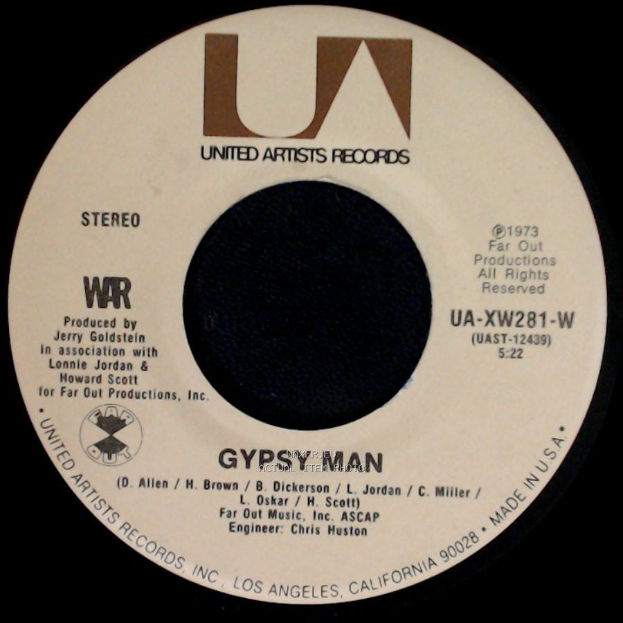 War - Gypsy Man / Deliver The Word side A