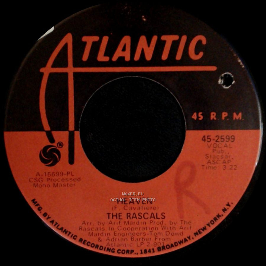The Rascals - Baby I'm Blue / Heaven side B