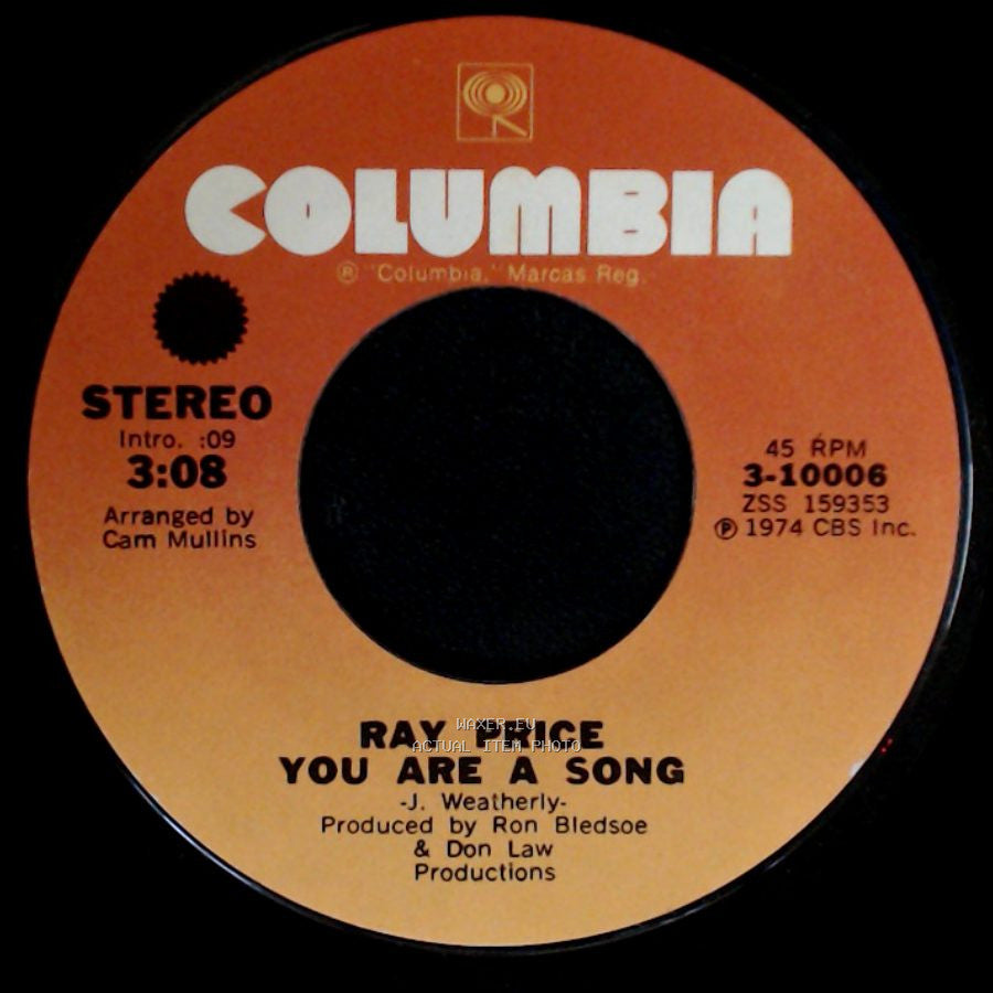 Ray Price - You Are A Song / Like A First Time Thing side A