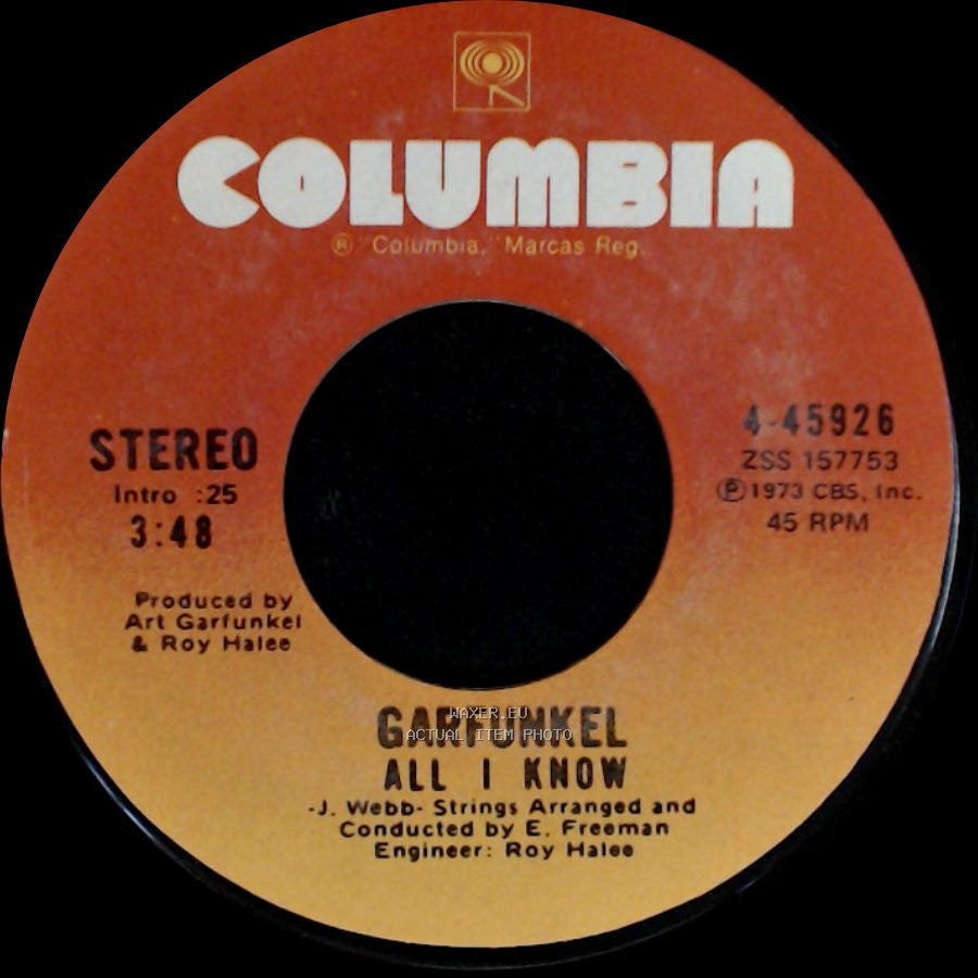 Garfunkel - Mary Was An Only Child / All I Know side B