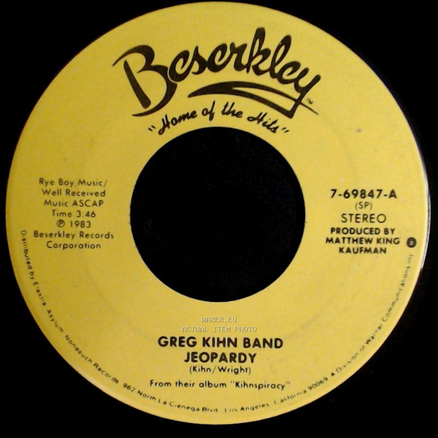 Greg Kihn Band - Jeopardy / Fascination side A