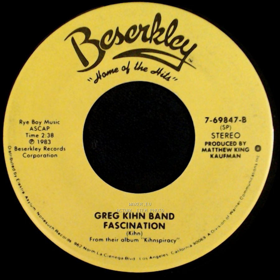 Greg Kihn Band - Jeopardy / Fascination side B