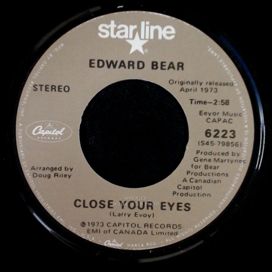 Edward Bear - Close Your Eyes / Last Song side A
