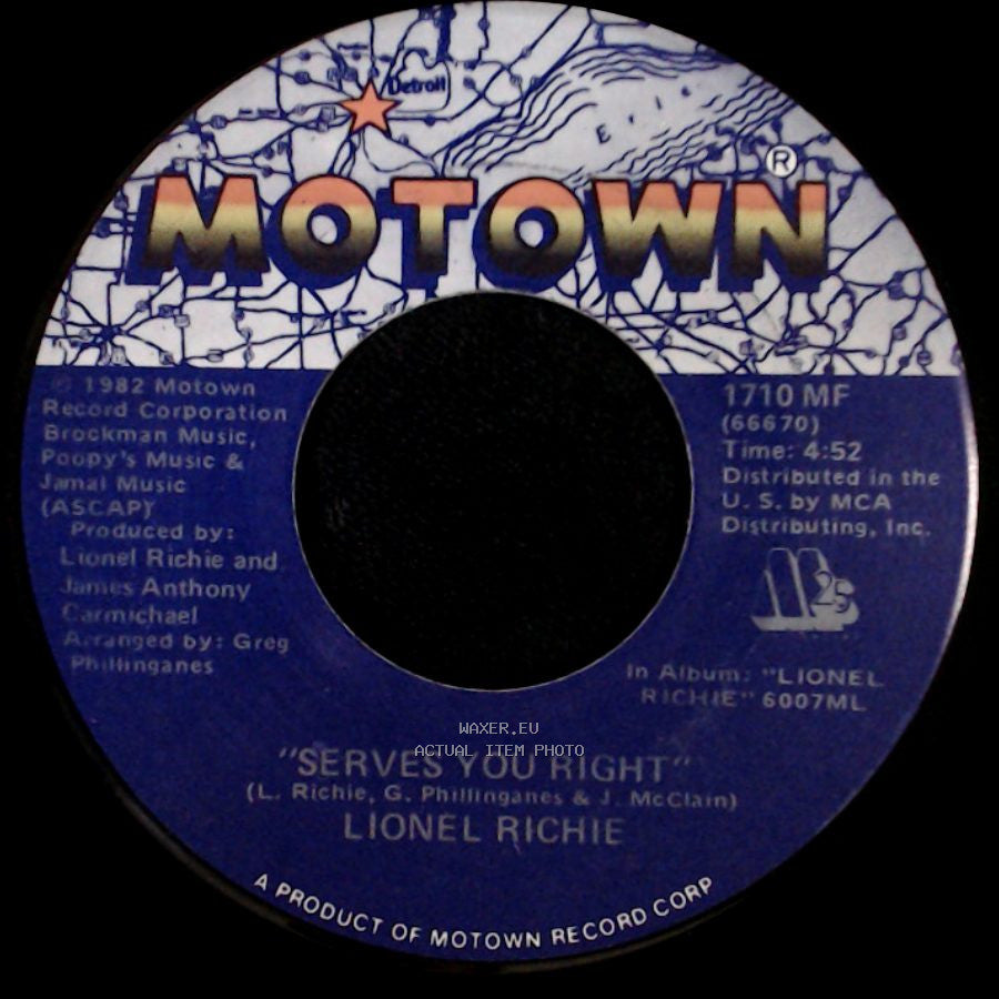 Lionel Richie - Serves You Right / Running With The Night side A
