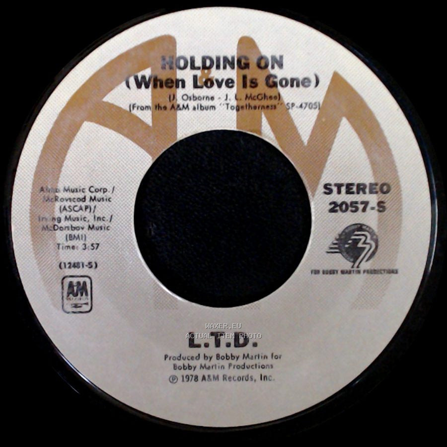 L.T.D. - Together Forever / Holding On (When Love Is Gone) side B