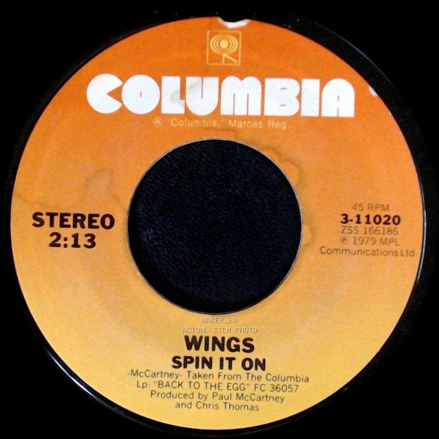 Wings - Getting Closer / Spin It On side B