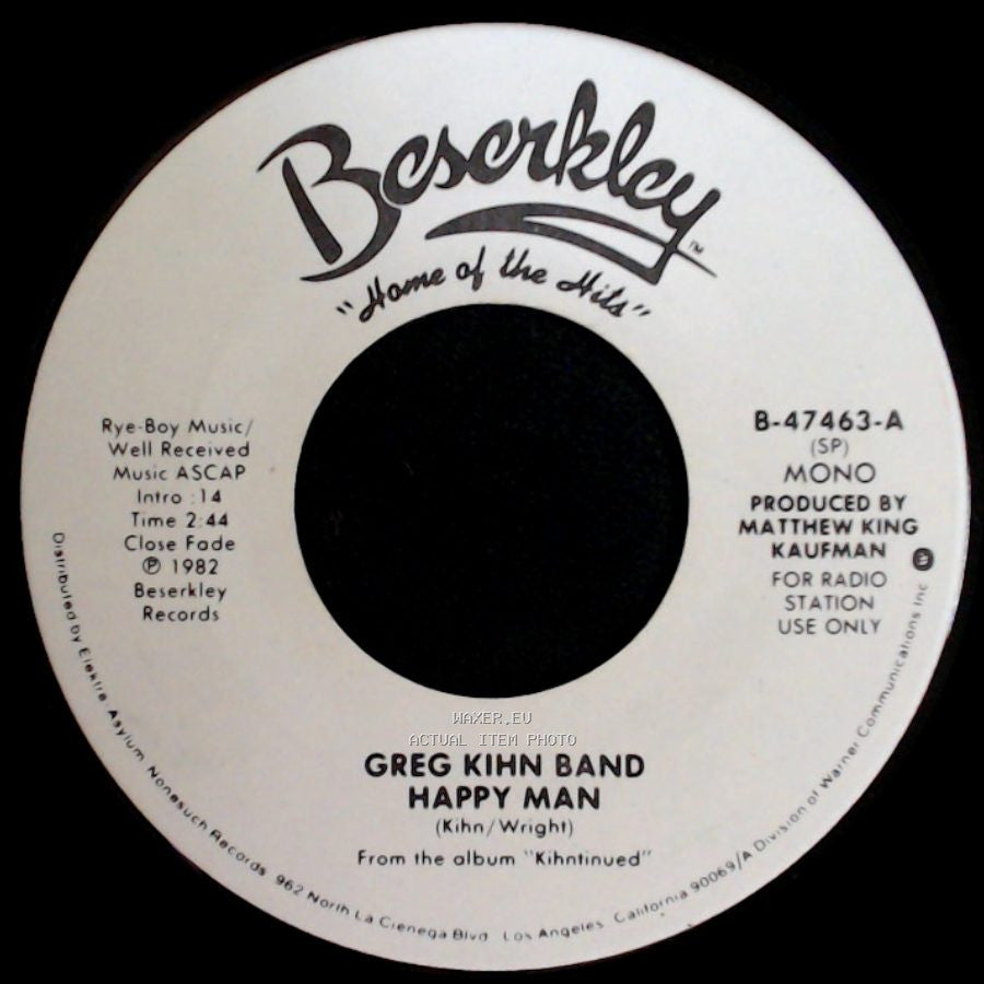 Greg Kihn Band - Happy Man / Happy Man side A