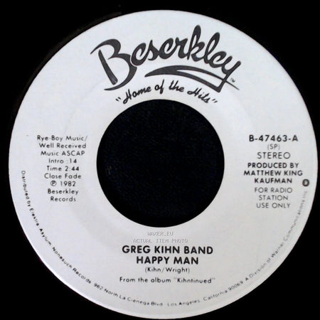 Greg Kihn Band - Happy Man / Happy Man side B
