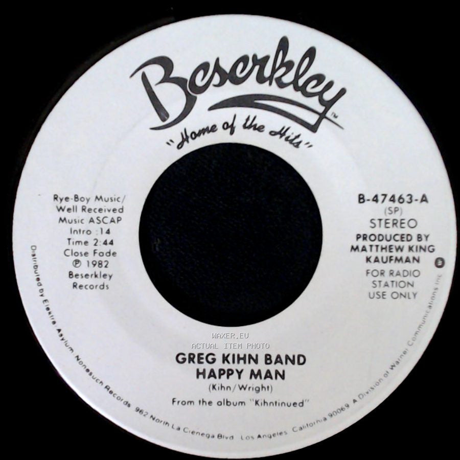 Greg Kihn Band - Happy Man / Happy Man side B