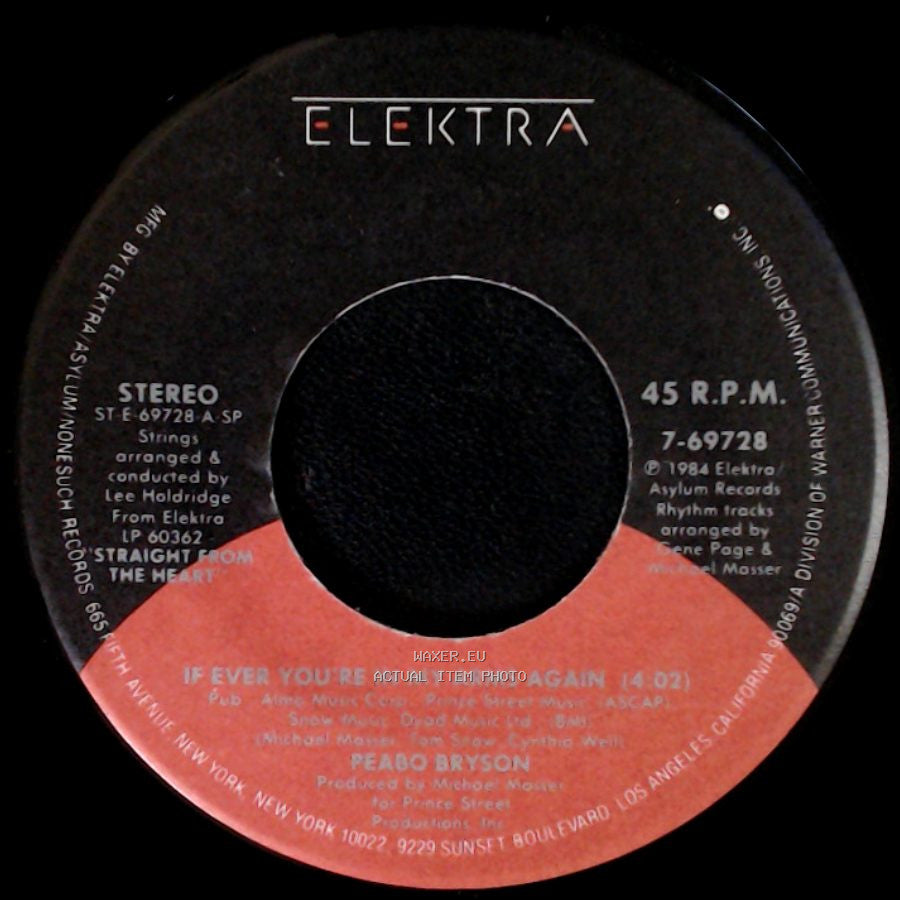 Peabo Bryson - There's No Getting Over You / If Ever You're In My Arms Again side B
