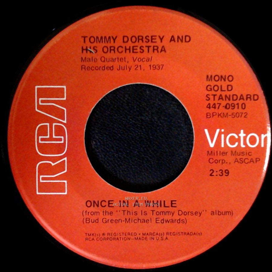 Tommy Dorsey And His Orchestra - I'm Gettin' Sentimental Over You / Once In A While side B