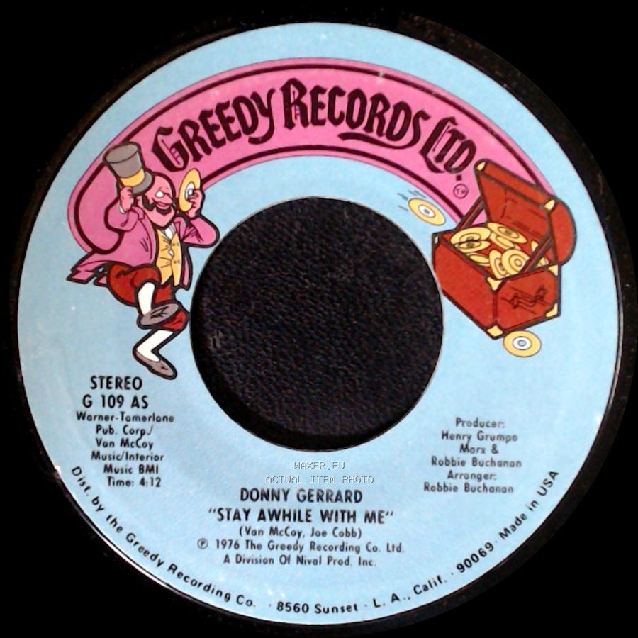 Donny Gerrard - Peace For Us All / Stay Awhile With Me side B