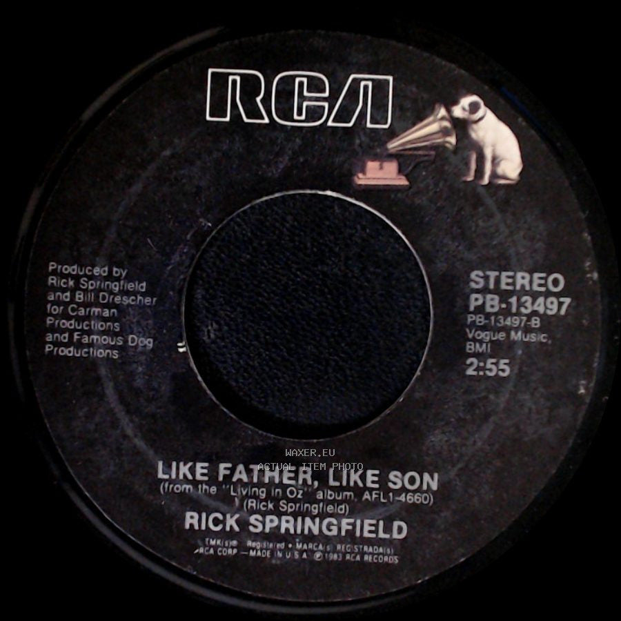 Rick Springfield - Like Father, Like Son / Affair Of The Heart side A