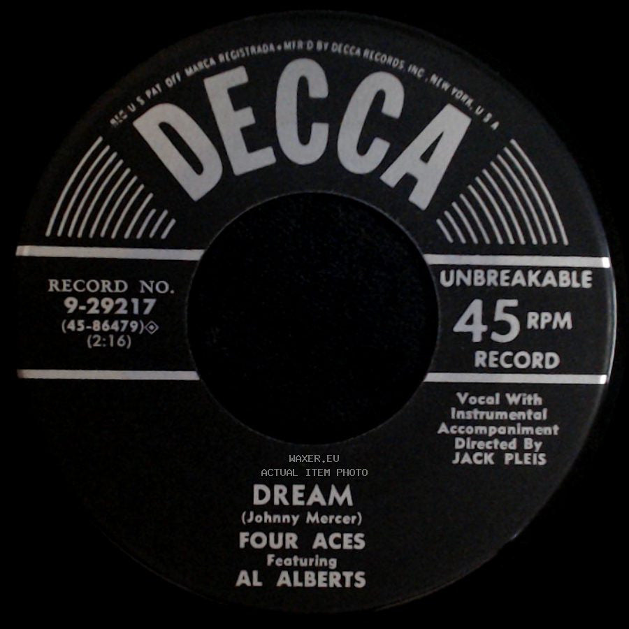 Four Aces Featuring Al Alberts - It Shall Come To Pass / Dream side B