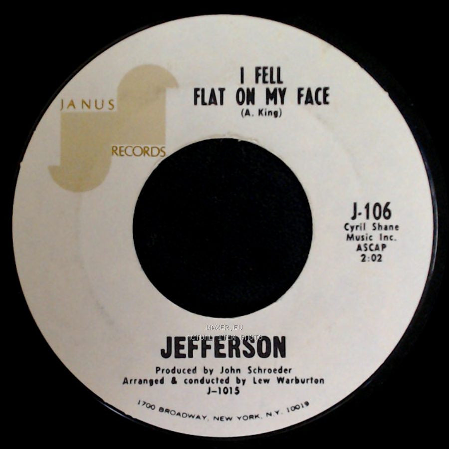 Jefferson - Baby Take Me In Your Arms / I Feel Flat On My Face side B