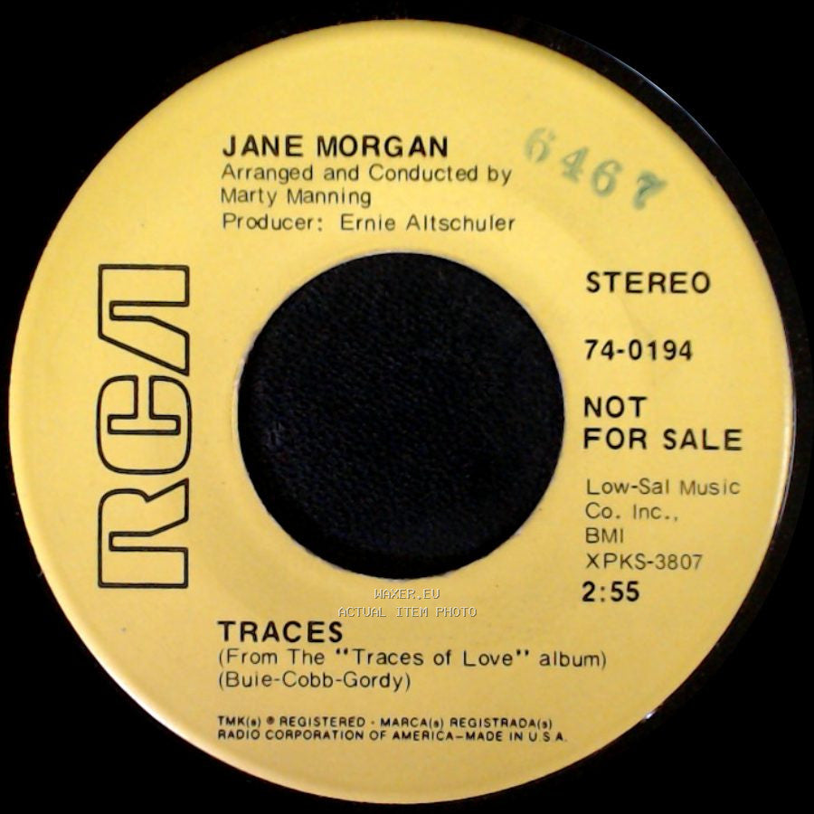 Jane Morgan - Traces / Where Do I Go? side A