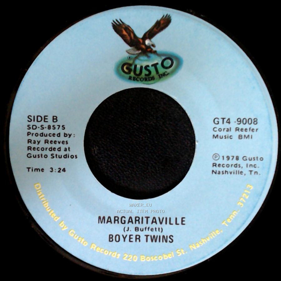 Boyer Twins - Oh, Ain't It A Beauty / Margaritaville side B