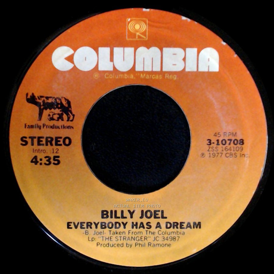 Billy Joel - Movin' Out (Anthony's Song) / Everybody Has A Dream side B