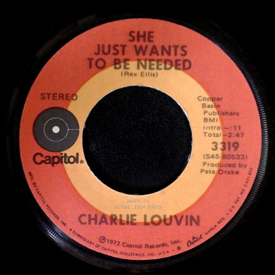 Charlie Louvin - She Just Wants To Be Needed / Just In Time (To Watch Love Die) side A