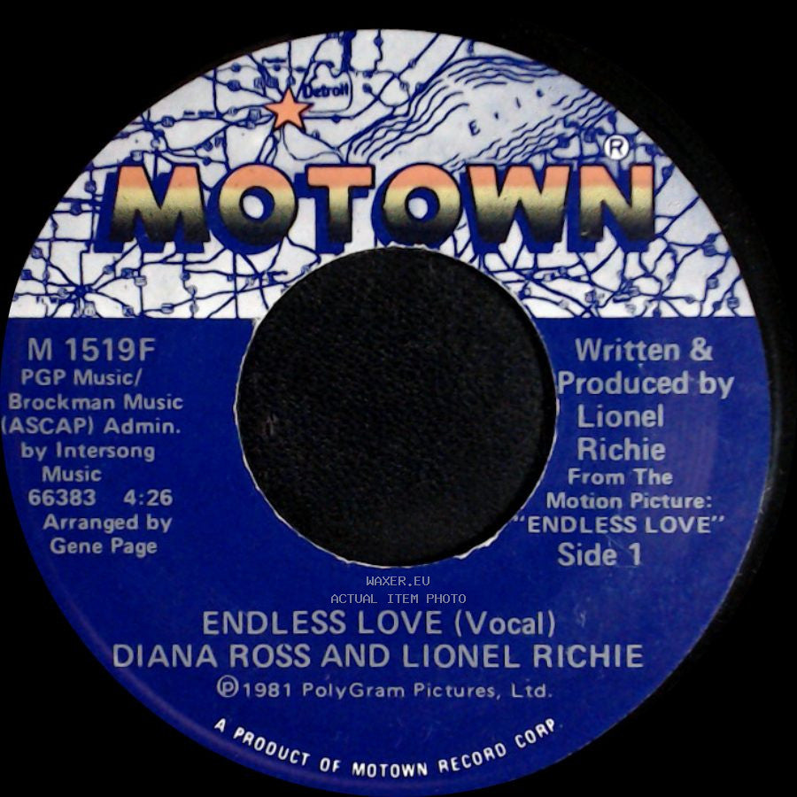 Diana Ross And Lionel Richie - Endless Love (Vocal) / Endless Love (Instrumental) side A